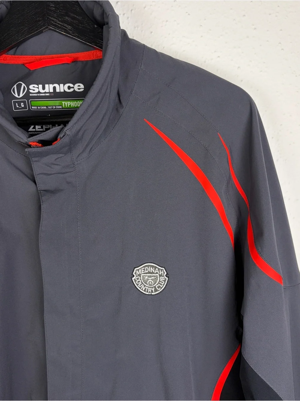 Sunice Typhoon Zephal Golf Rain Jacket Men L Medinah Country Club Waterproof